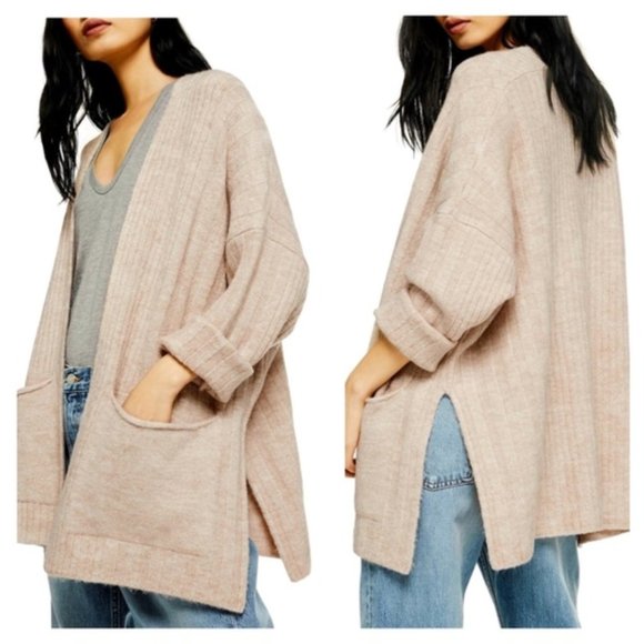 Topshop Sweaters - NEW Topshop Knit Front Pocket Open Front Cardigan
